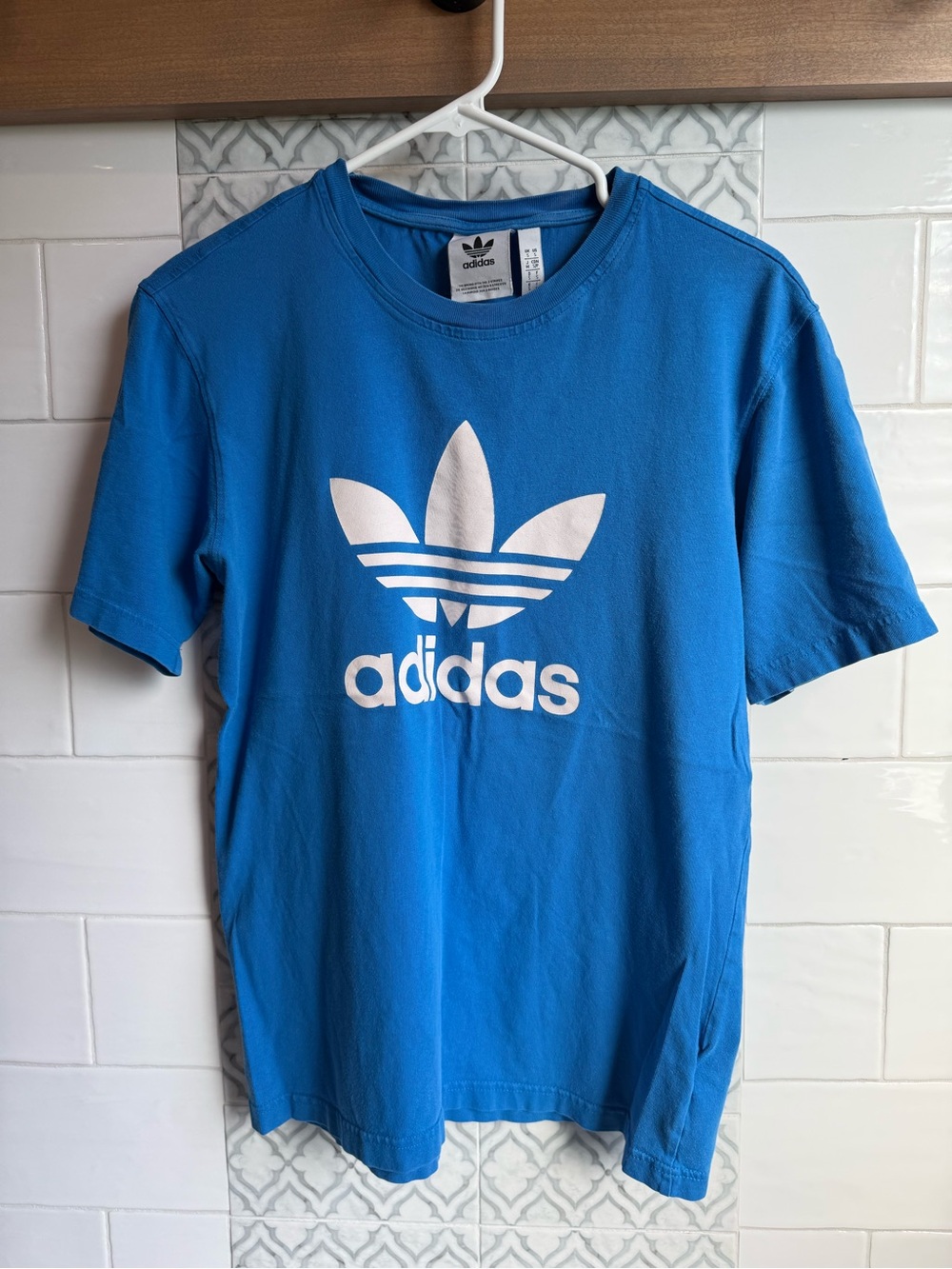 adidas Blue Trefoil Logo Short Sleeve T-Shirt